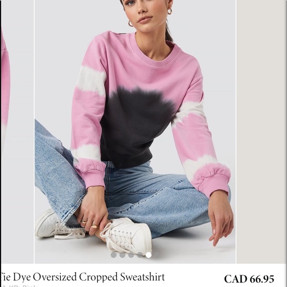 NA-KD Ombré pink to grey w/ white on sleeves - Picture 5 of 6